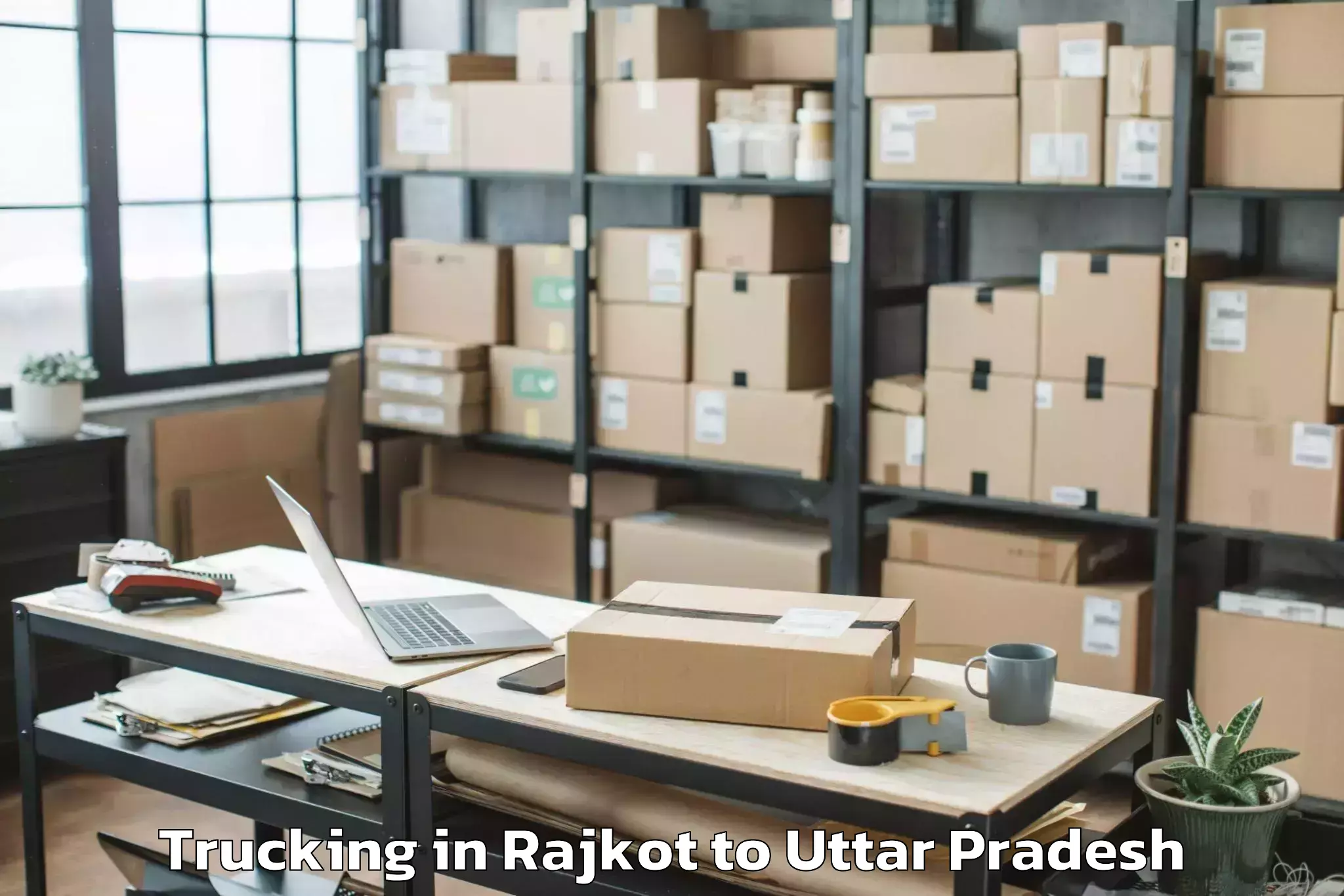 Professional Rajkot to Khadda Trucking